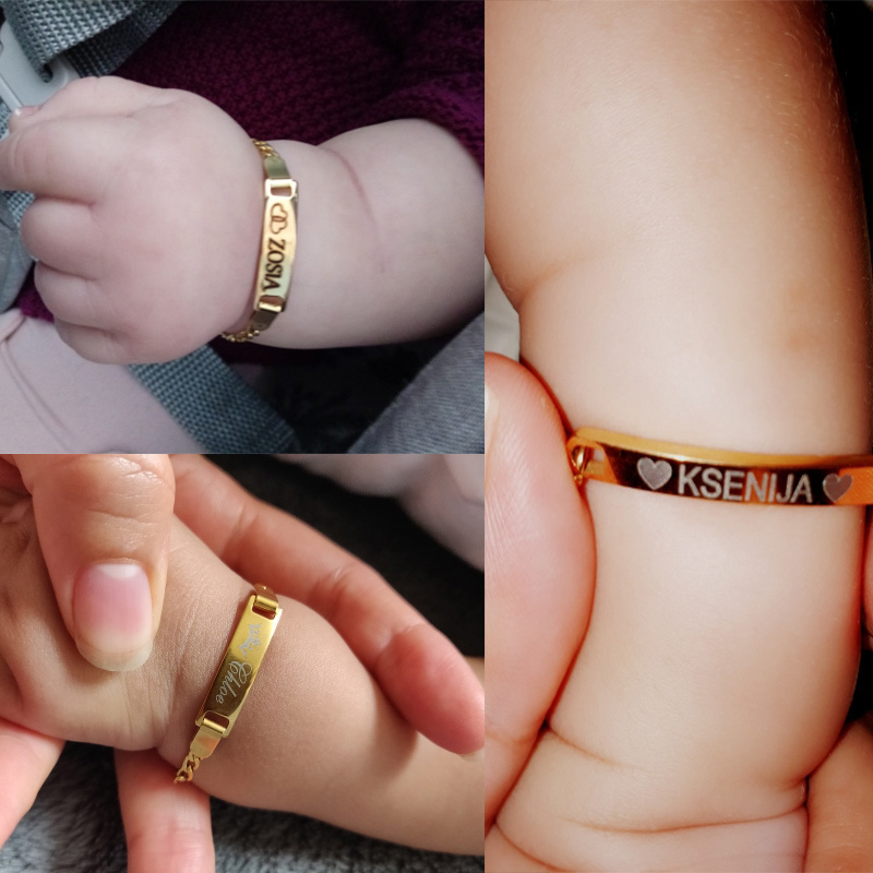 Vnox カスタマイズ赤ちゃんの名前ブレスレット、女の子、男 - Coordinates Bracelet のレビューと価格