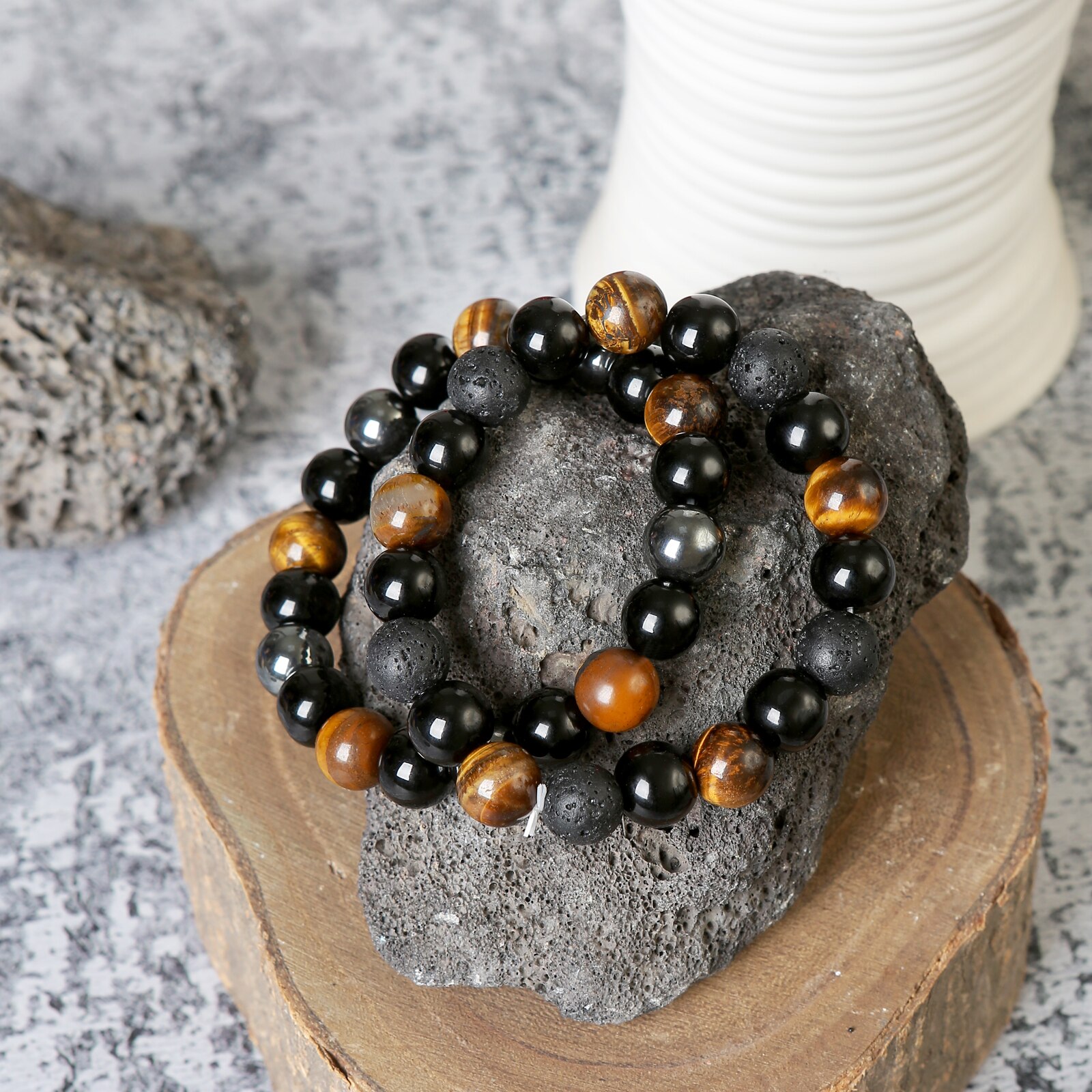 2ピース/セットトリプルプロテクションブレスレット-タイガー - Coordinates Bracelet のレビューと価格