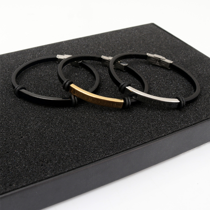 男性と女性のためのカスタマイズ可能な革のブレスレット,ユニセ - Coordinates Bracelet のレビューと価格