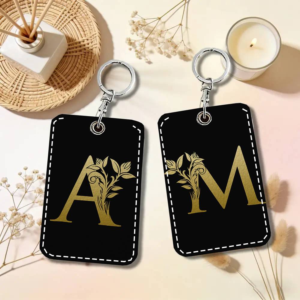 レターモノグラムカードケースキーチェーン、アクセスカードバッ - Monogram Keychain Leather のレビューと価格