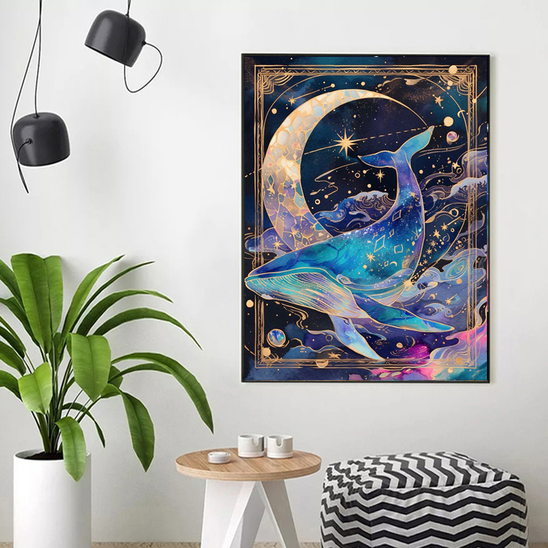 クジラの妖精ダストドリルダイヤモンド塗装猫クロスステッチキッ - Photo Mosaic Print のレビューと価格